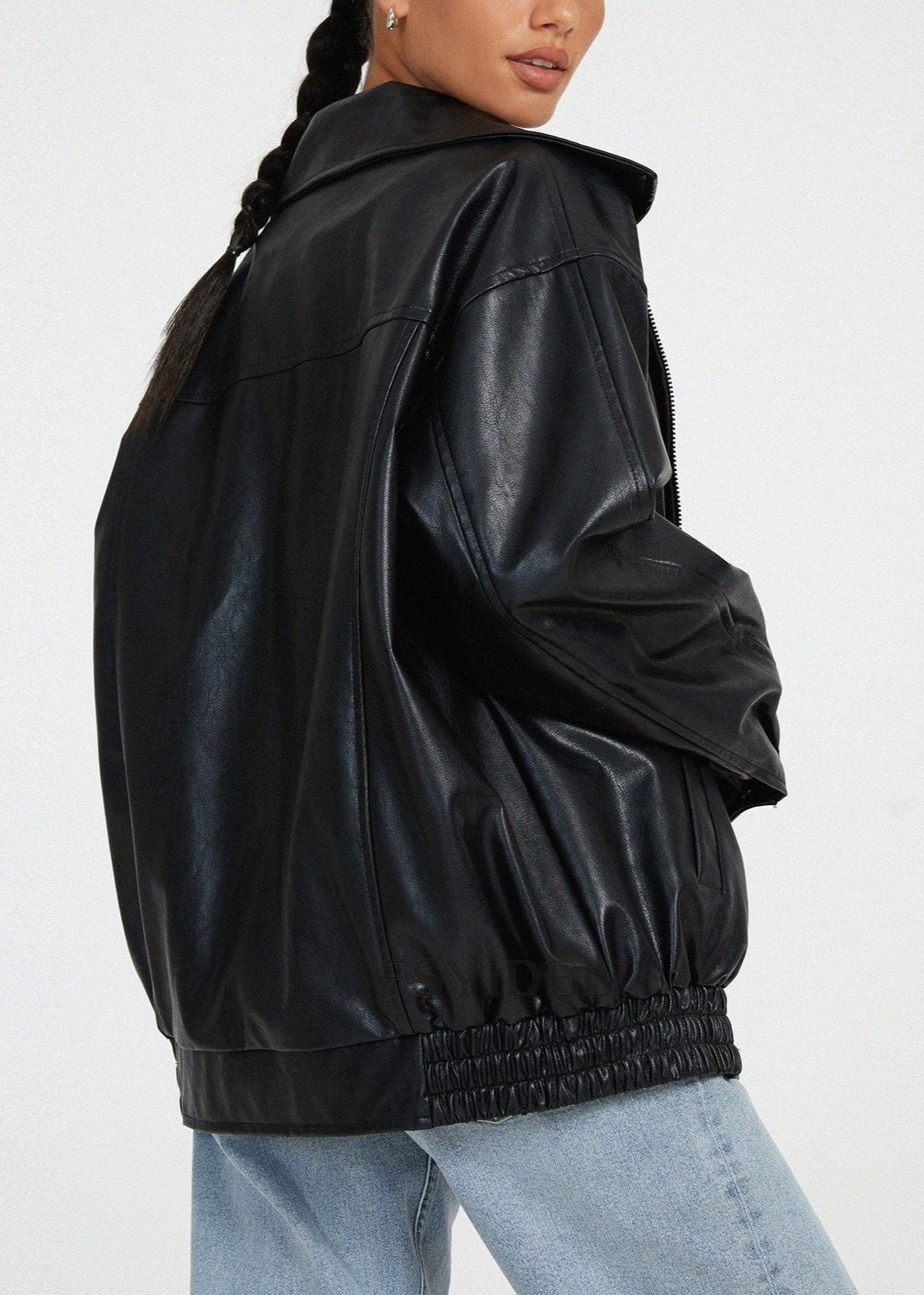 Women's Sleek Leather Moto Jacket