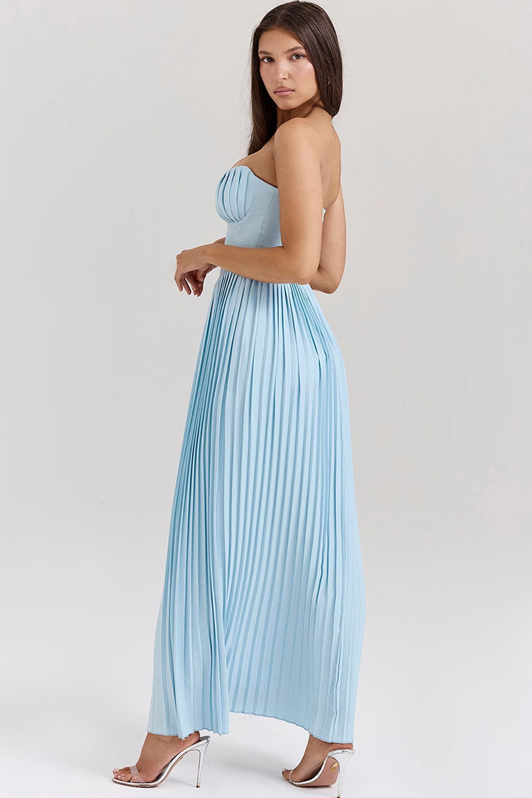 Strapless Sweetheart Evening Maxi Dress