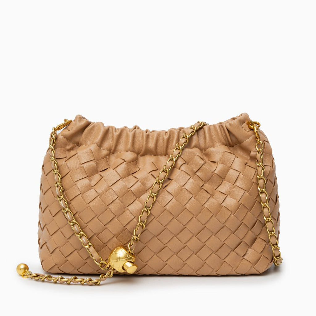 Plush Woven Cloud Shoulder Bag