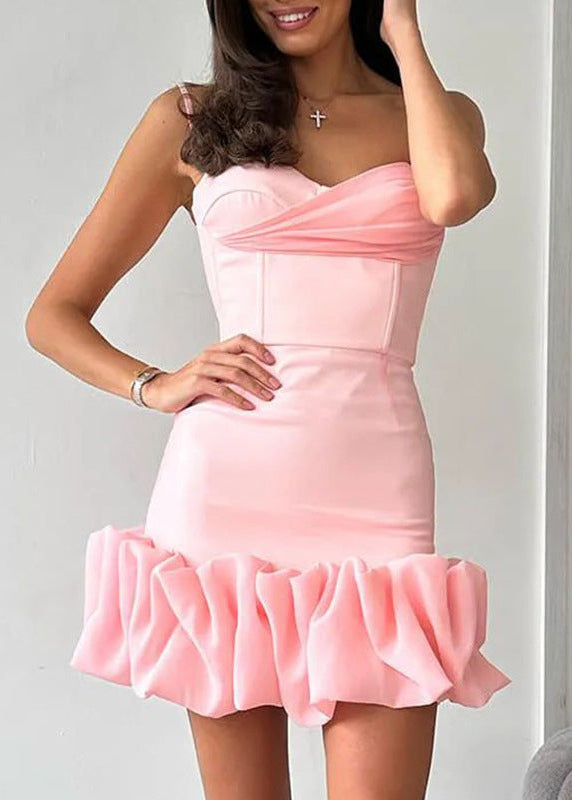 Romantic Ruffle Corset Mini Dress