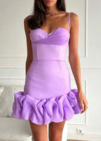 Romantic Ruffle Corset Mini Dress