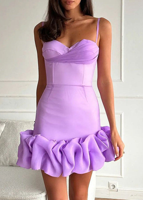 Romantic Ruffle Corset Mini Dress