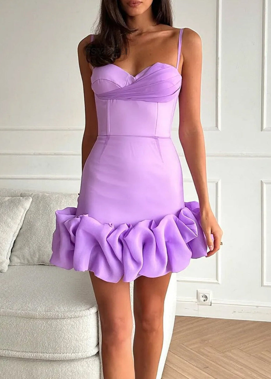 Romantic Ruffle Corset Mini Dress