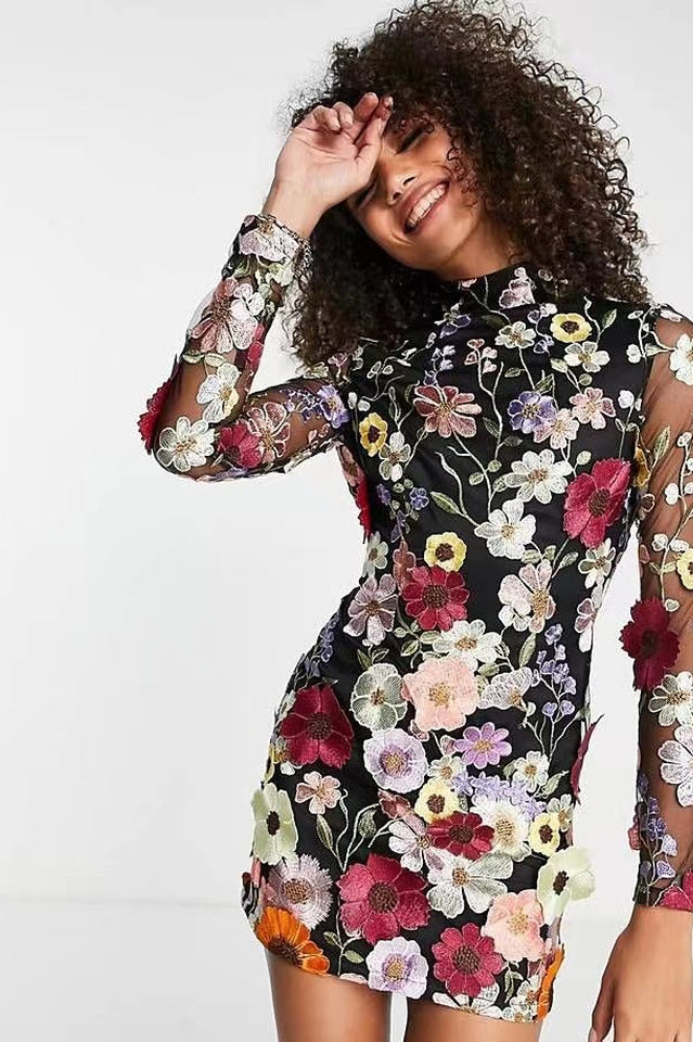 Backless Cocktail Mini Dress