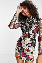 Backless Cocktail Mini Dress
