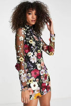 Backless Cocktail Mini Dress