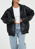 Women's Sleek Leather Moto Jacket