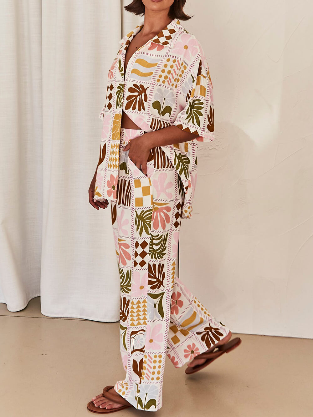 Chic Loose Fit Printed Blouse