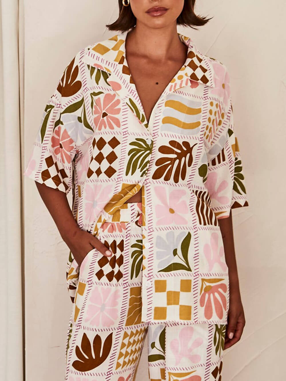 Chic Loose Fit Printed Blouse