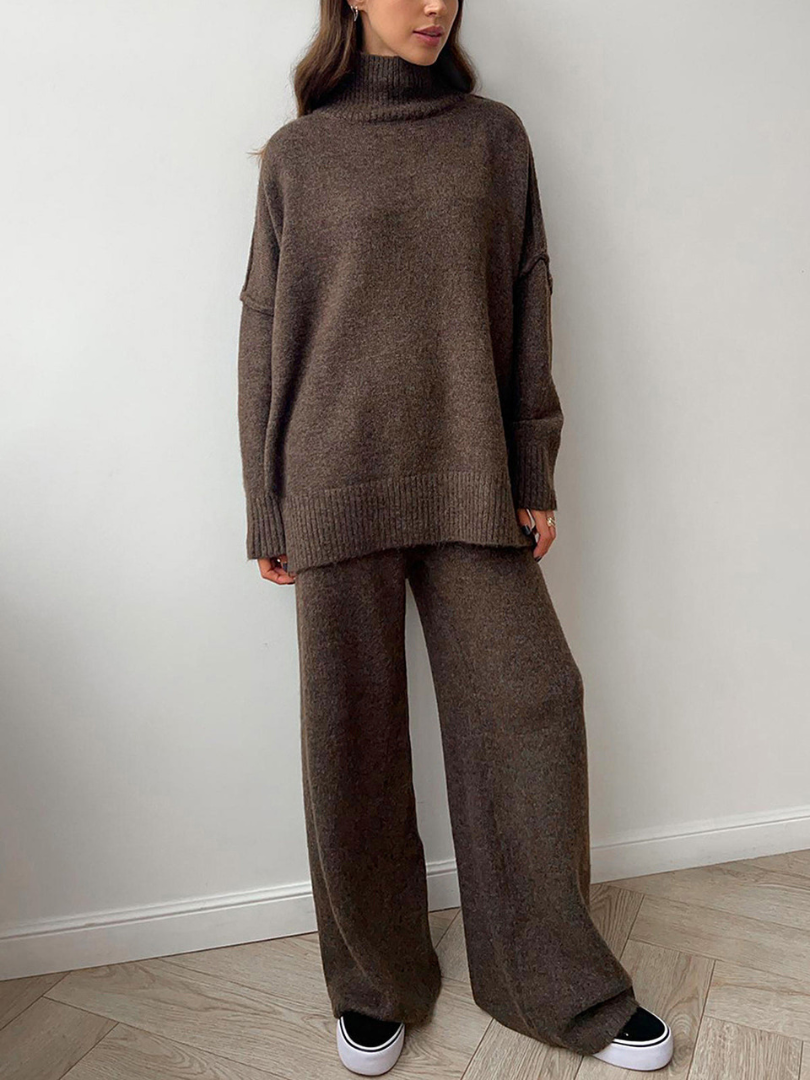 Cozy Turtleneck Sweater Pants Set