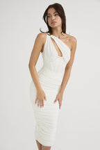 Chic Asymmetric Cutout Midi Dress