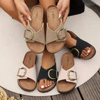 Chic Buckle Slide Sandals for Women