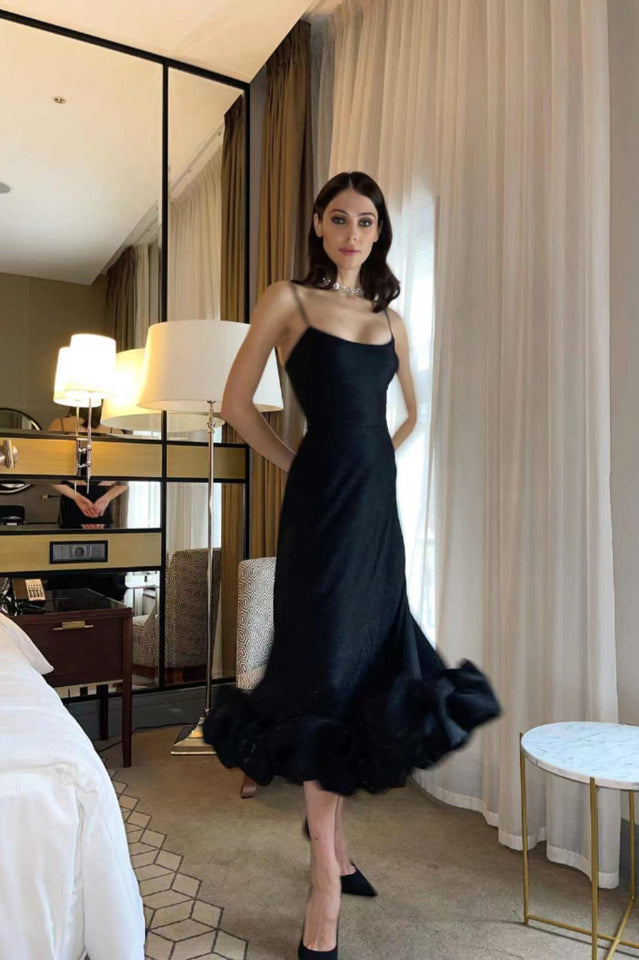 Chic Ruffle Corset Midi Dress