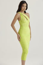Chic Asymmetric Cutout Midi Dress
