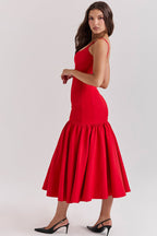 Amore Flattering Drop Waist Midi Dress