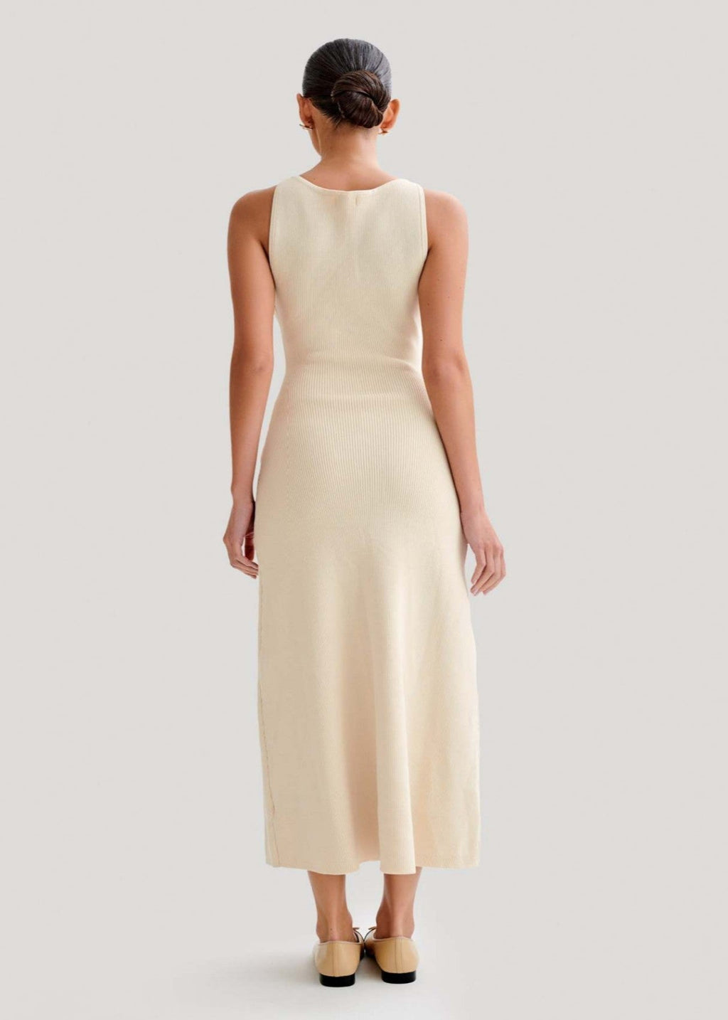 Chic Contrast Trim Midi Dress
