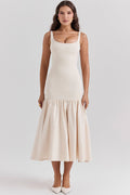 Amore Flattering Drop Waist Midi Dress