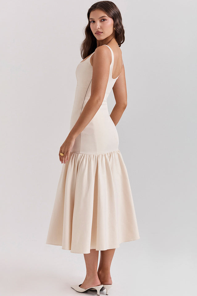 Amore Flattering Drop Waist Midi Dress