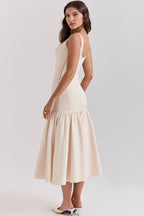 Amore Flattering Drop Waist Midi Dress