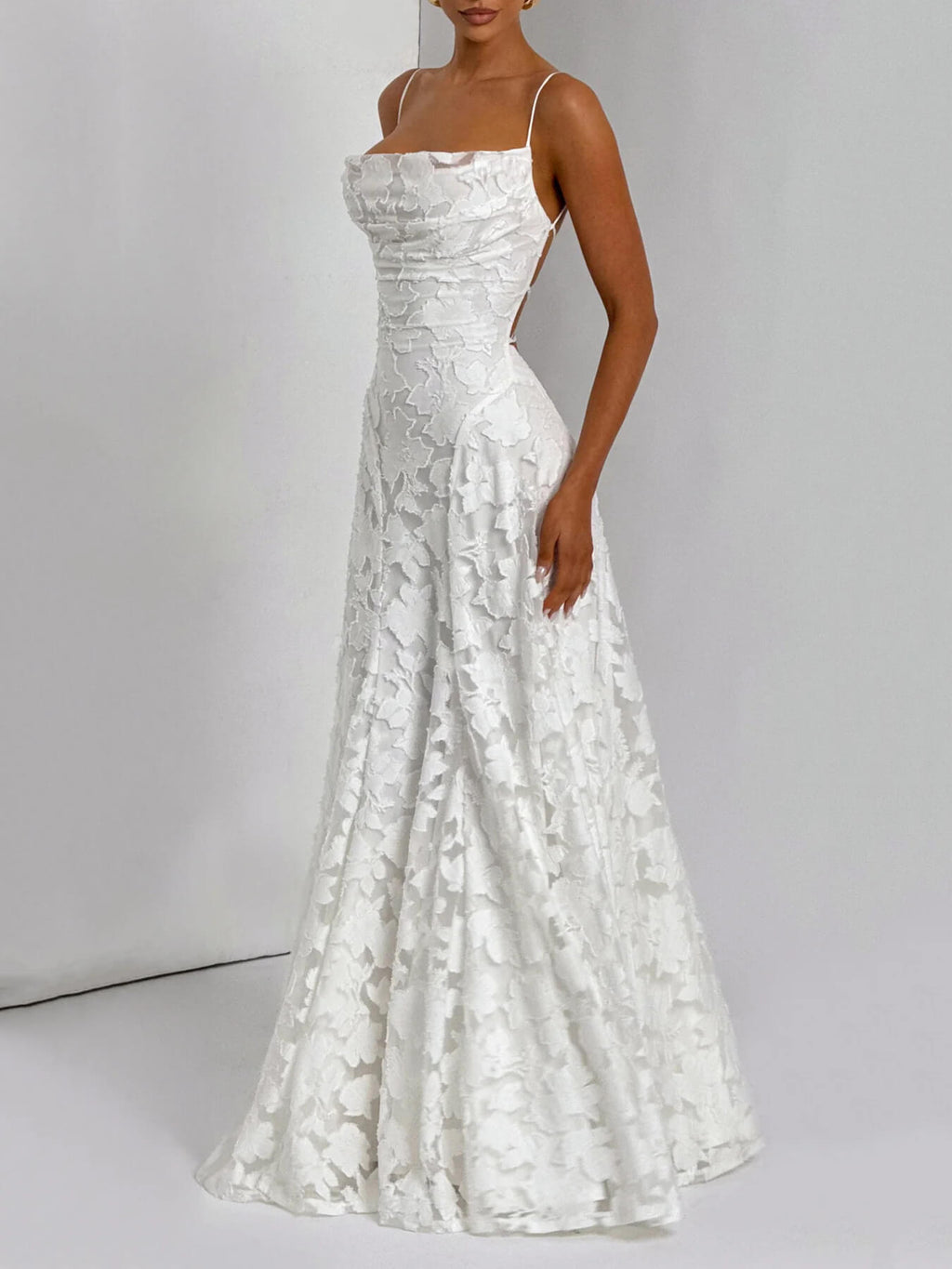 Luxe Textured Jacquard Maxi Dress