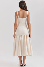 Amore Flattering Drop Waist Midi Dress