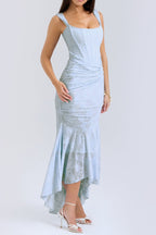 Cesca Vintage Ivory Floral Maxi Dress