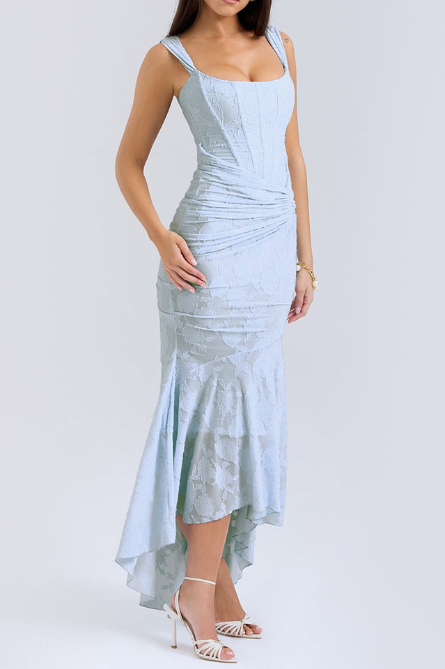 Cesca Vintage Ivory Floral Maxi Dress