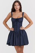 Sculpting White Corset Mini Dress