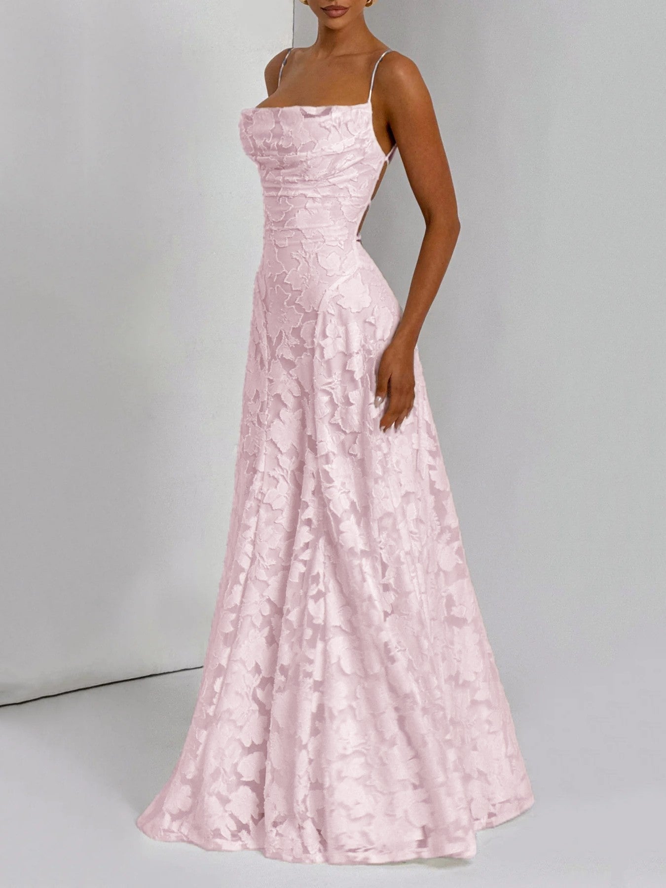 Luxe Textured Jacquard Maxi Dress