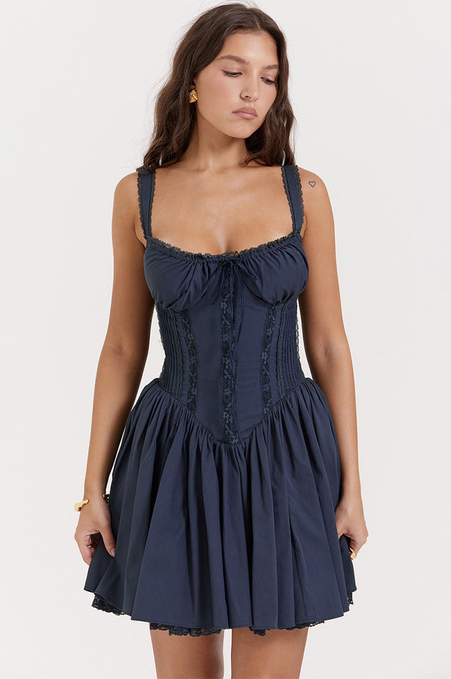 Sculpting White Corset Mini Dress