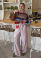 Cozy Retro Striped Knit Sweater
