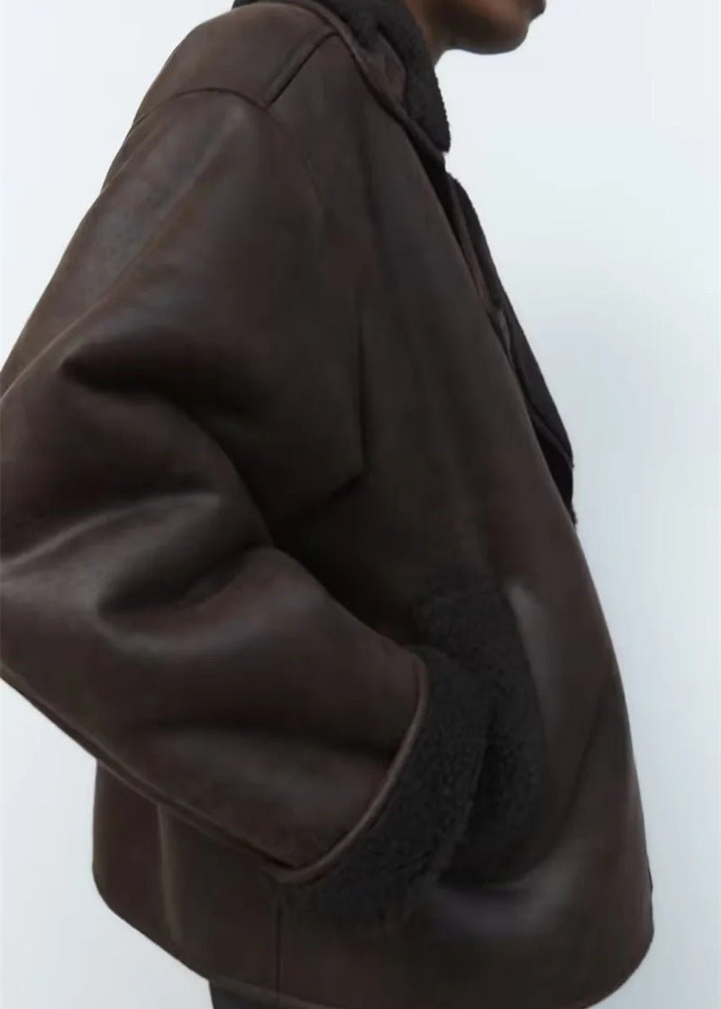 Vintage Reversible Faux Leather Jacket
