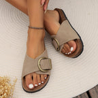 Chic Buckle Slide Sandals for Women