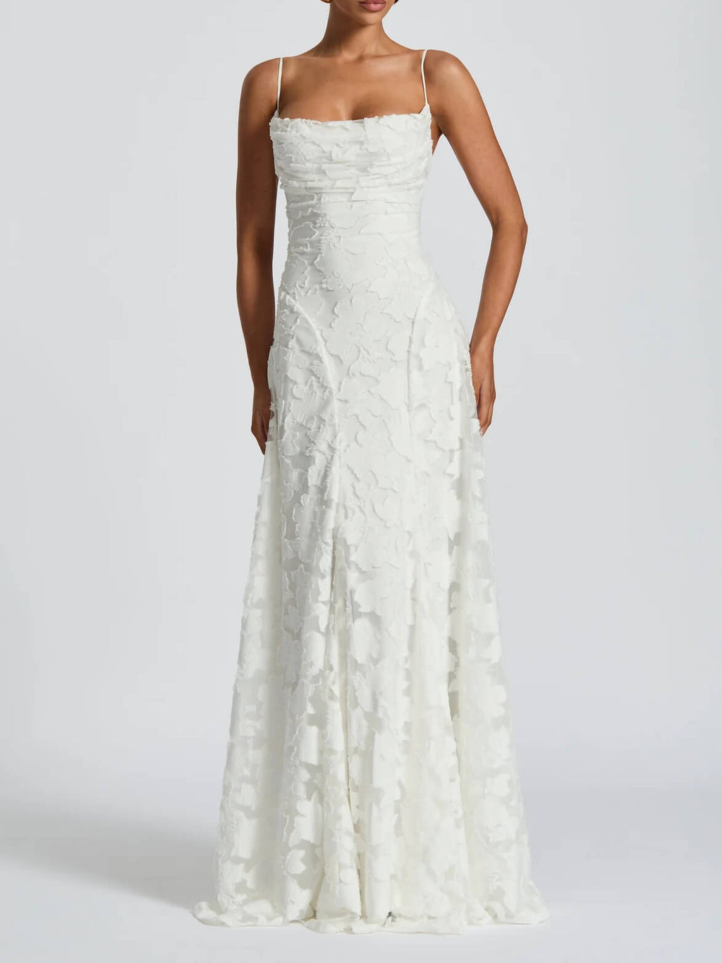Luxe Textured Jacquard Maxi Dress