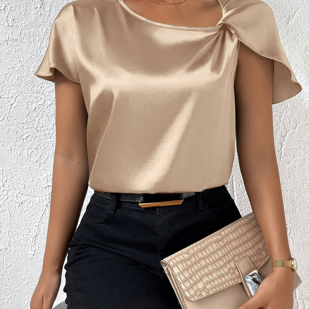 LEASA Chic Statement Shoulder Blouse