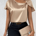 LEASA Chic Statement Shoulder Blouse