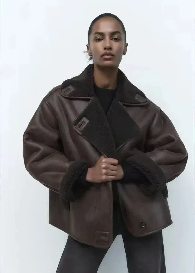 Vintage Reversible Faux Leather Jacket