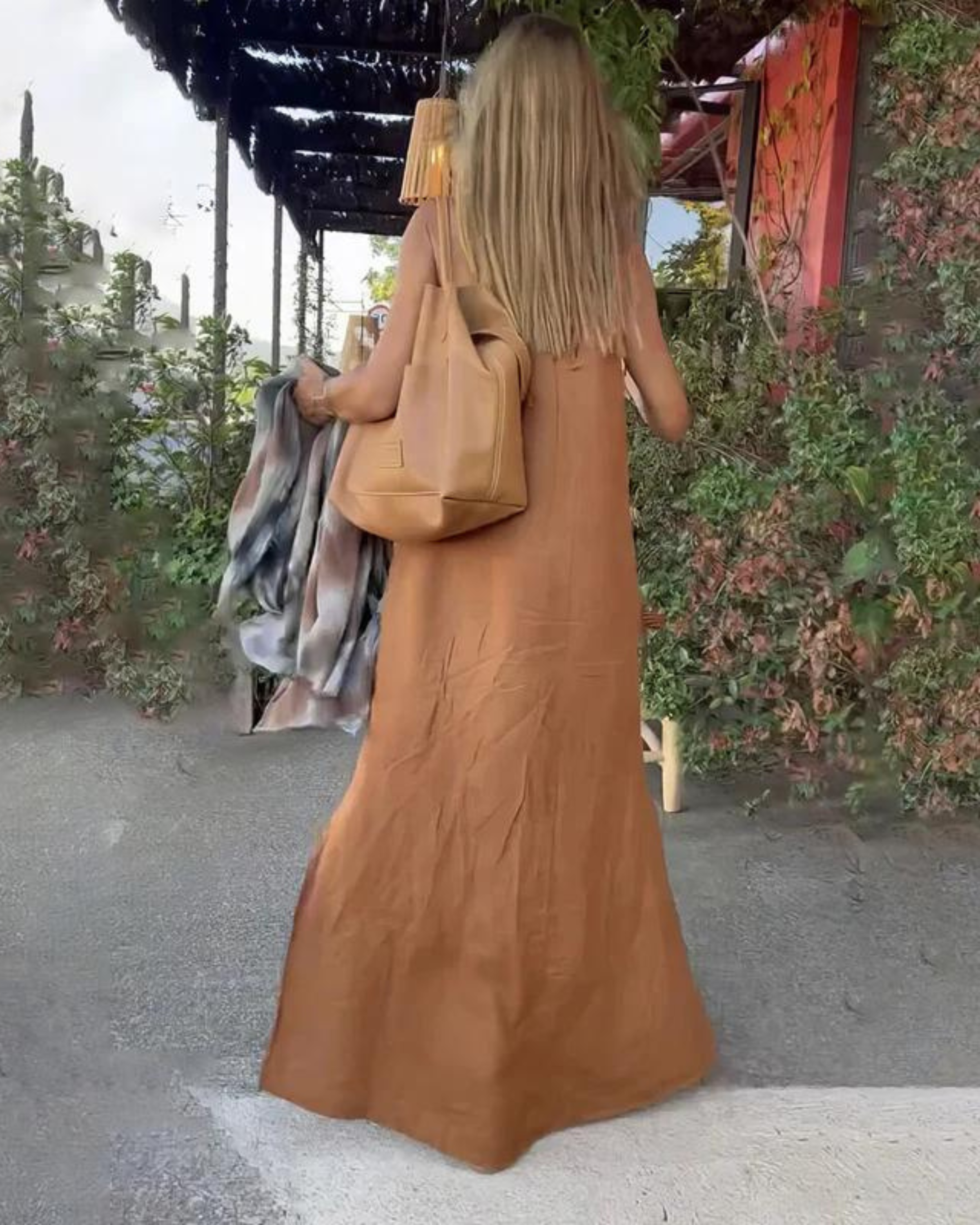 Chic Linen Blend Maxi Dress
