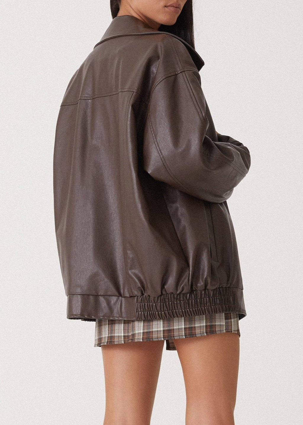 Women's Sleek Leather Moto Jacket