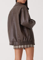 Women's Sleek Leather Moto Jacket