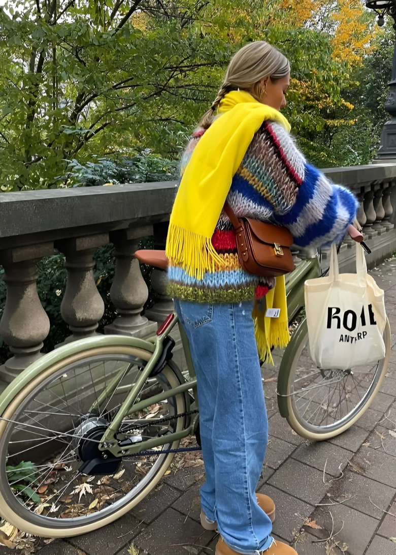 Cozy Retro Striped Knit Sweater