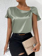 LEASA Chic Statement Shoulder Blouse