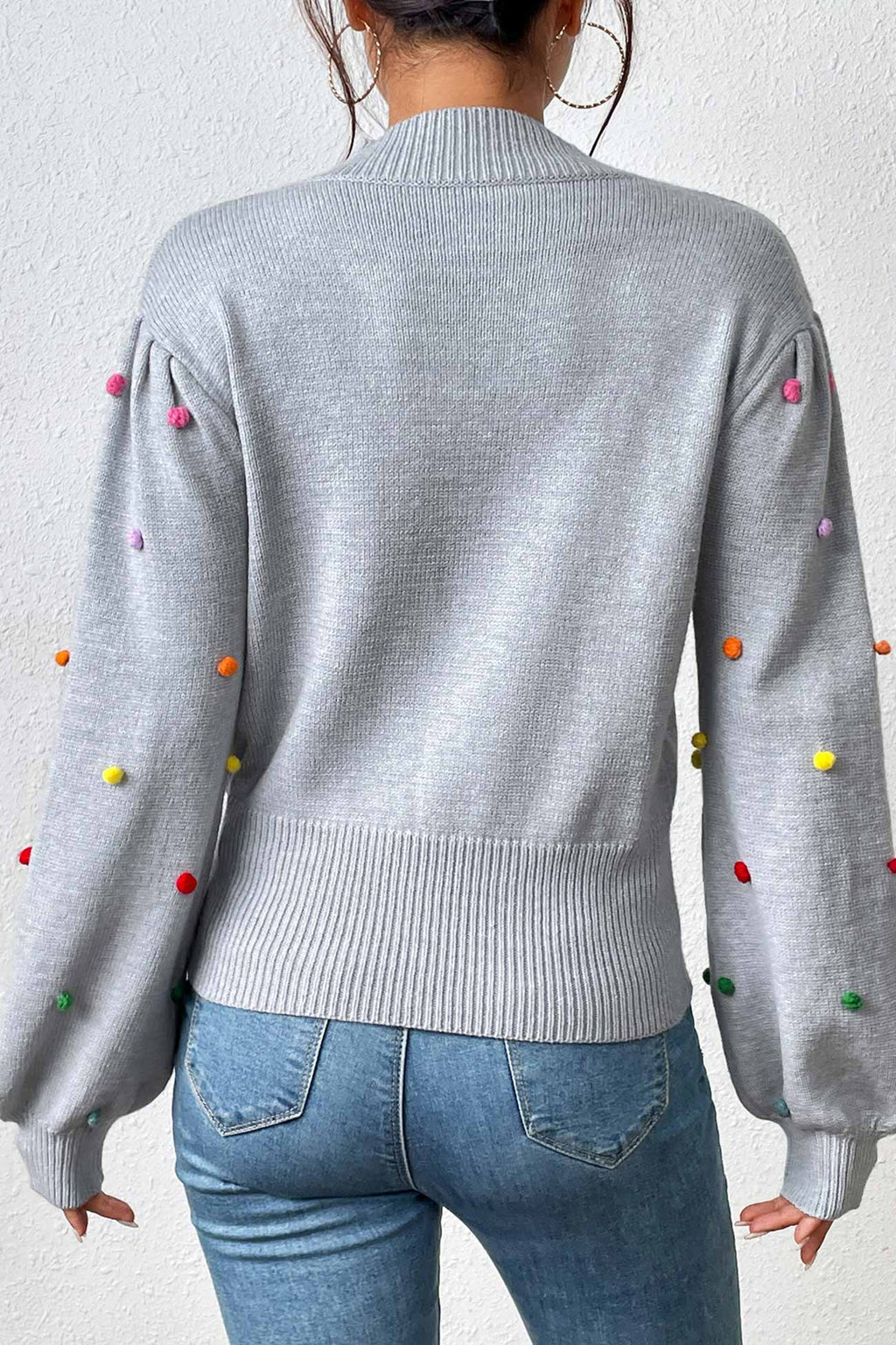 Rainbow Yarn Ball Knit Sweater