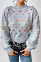 Rainbow Yarn Ball Knit Sweater