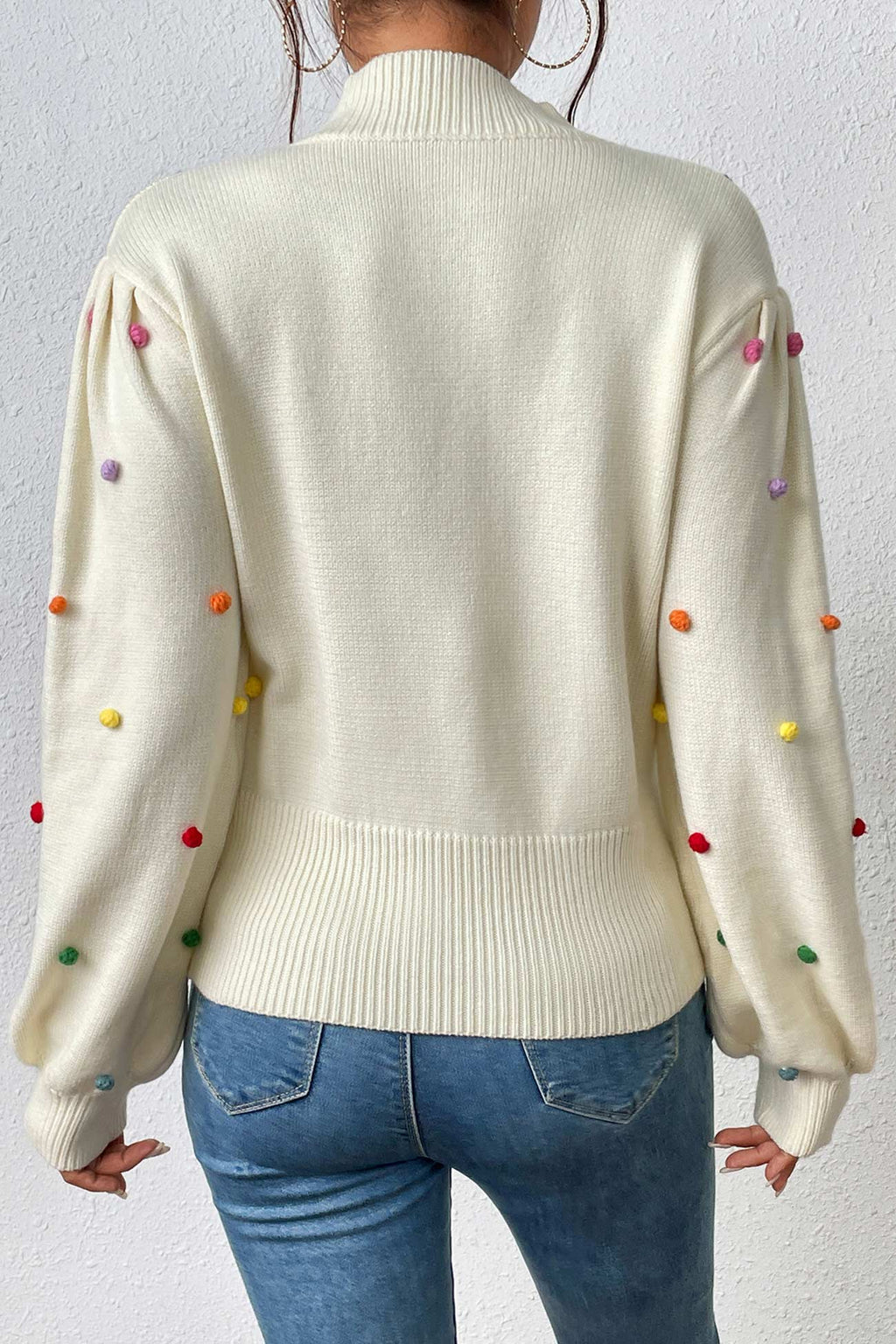 Rainbow Yarn Ball Knit Sweater
