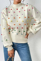 Rainbow Yarn Ball Knit Sweater