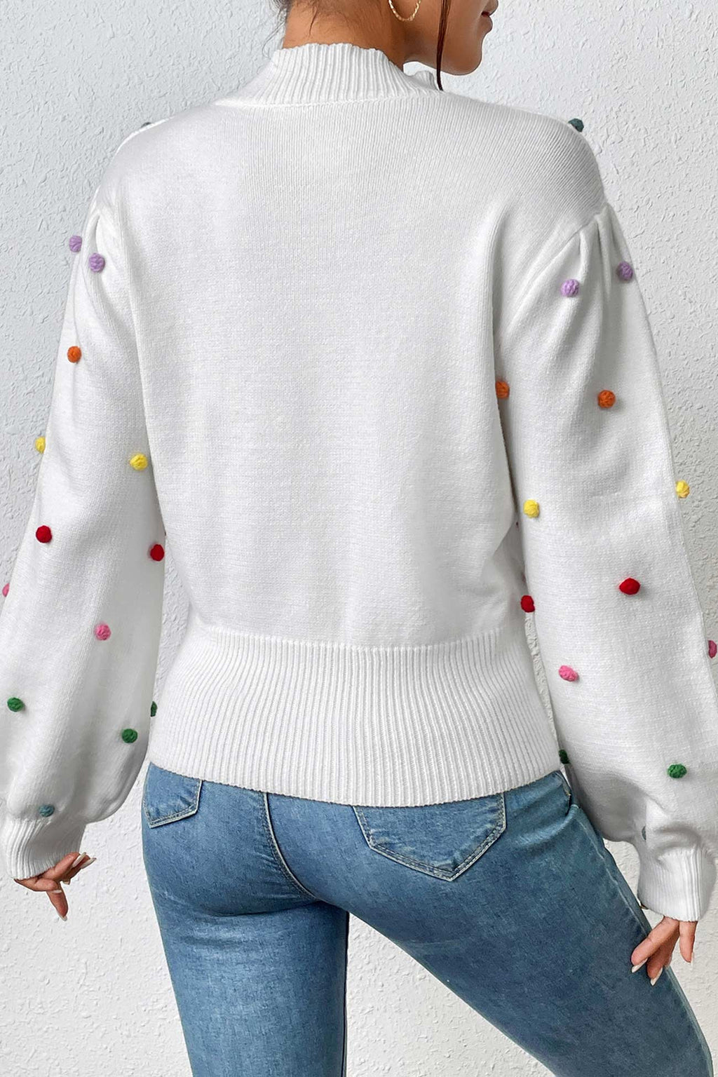 Rainbow Yarn Ball Knit Sweater