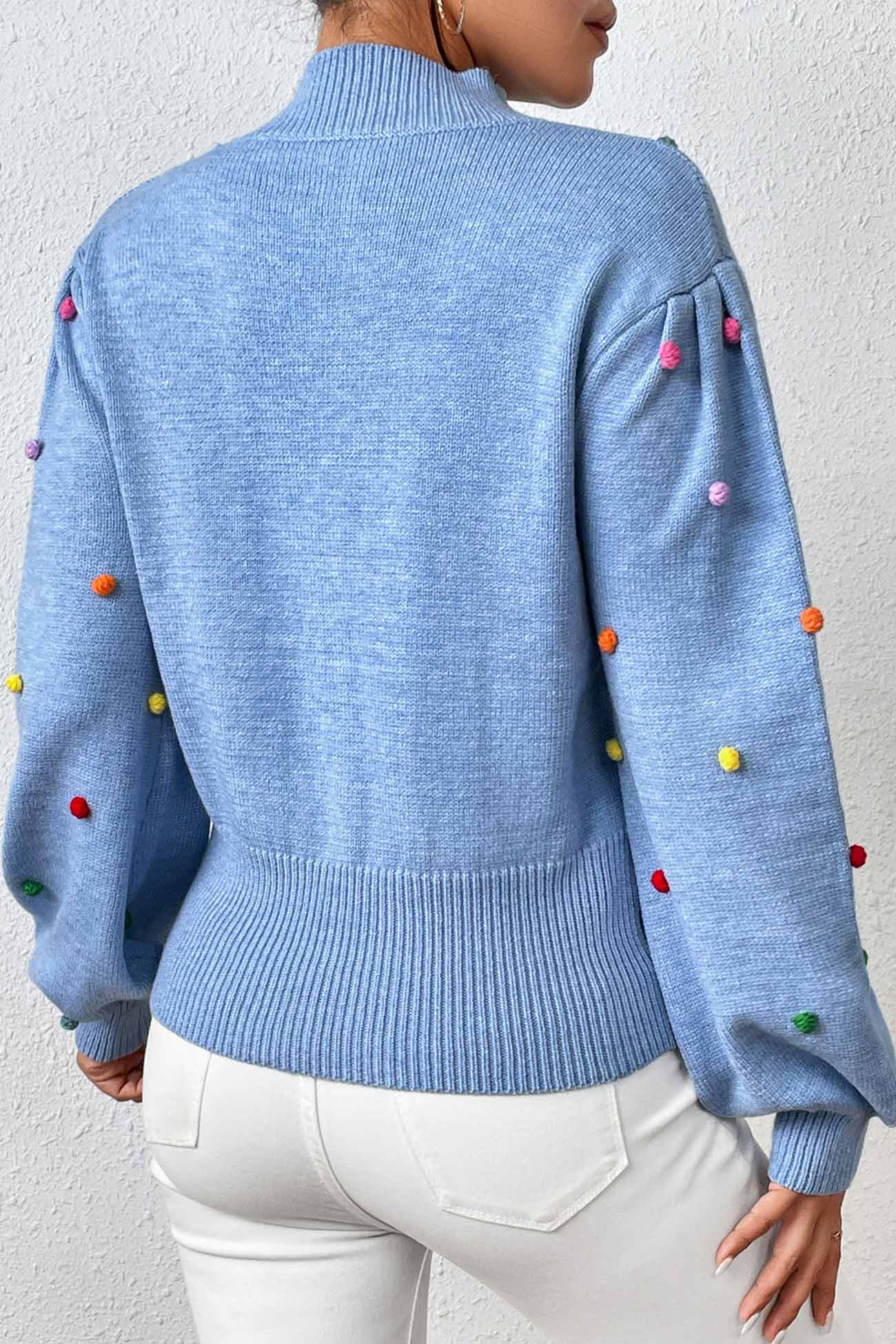 Rainbow Yarn Ball Knit Sweater