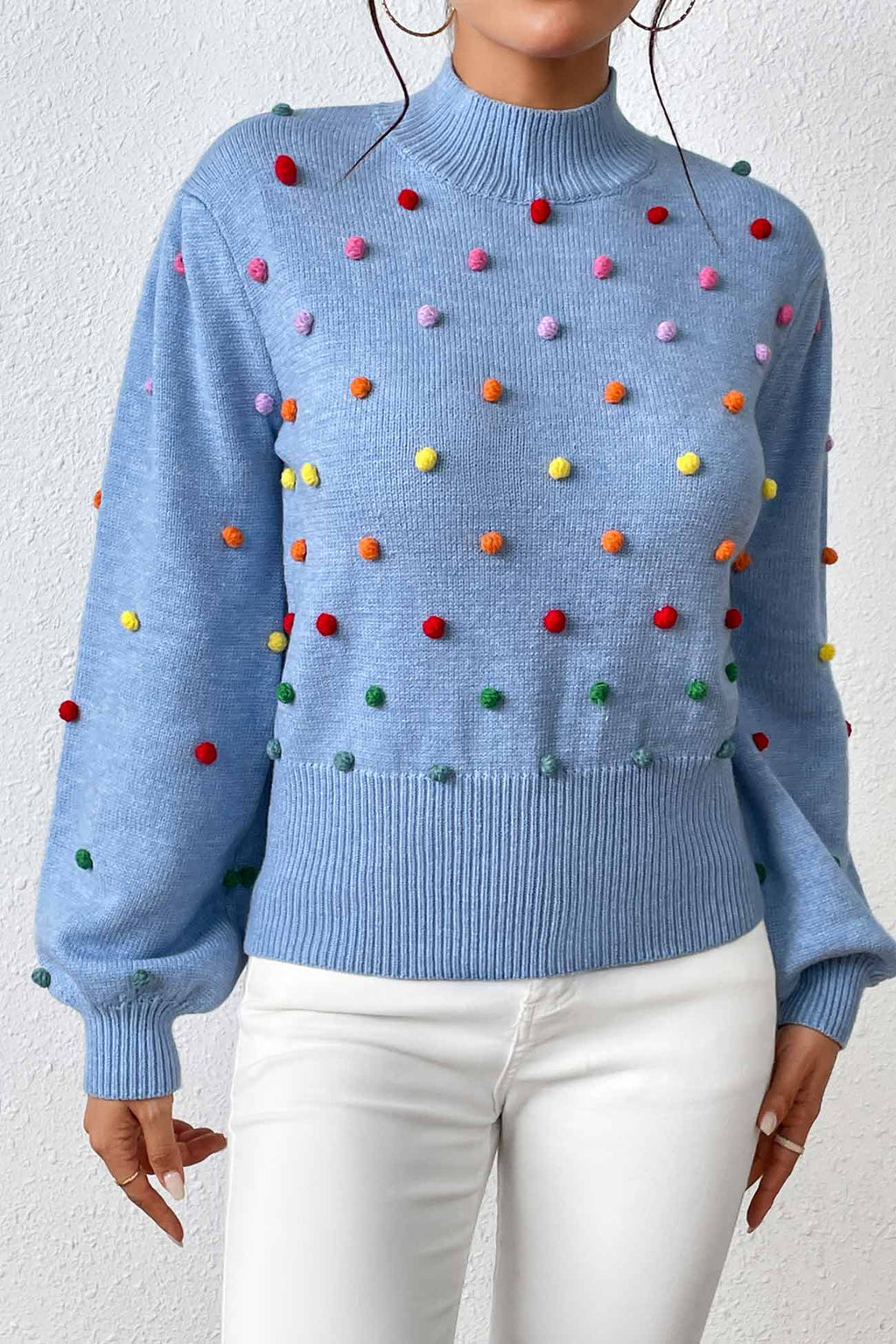 Rainbow Yarn Ball Knit Sweater