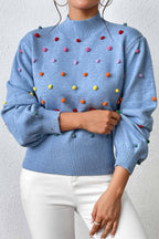 Rainbow Yarn Ball Knit Sweater